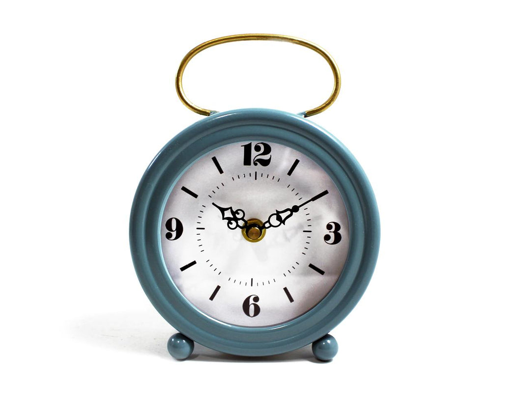 Gold Handle Table Top Clock- Assorted