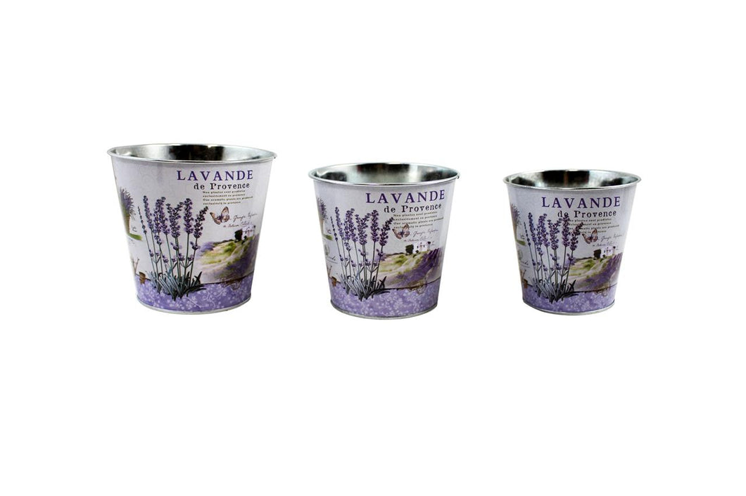 Lavender Metal Containers-Asst sizes
