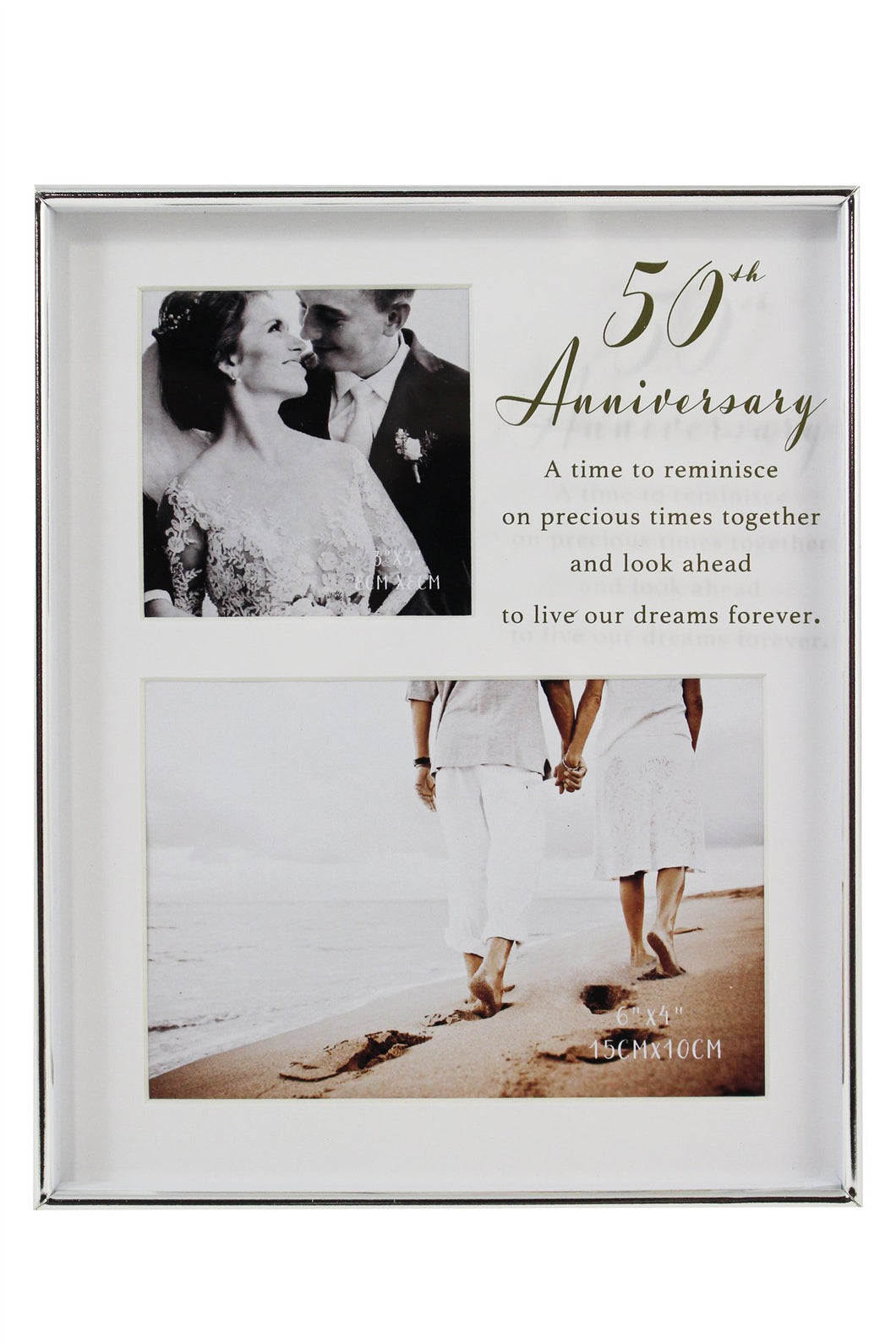 Picture Frame- 50th Anniversary Silver Plated