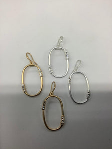 Oval with R/S Earrings
