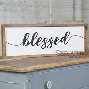 Blessed Wood Sign