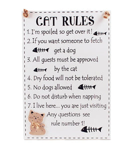 Wall Plaque- Cat Rules