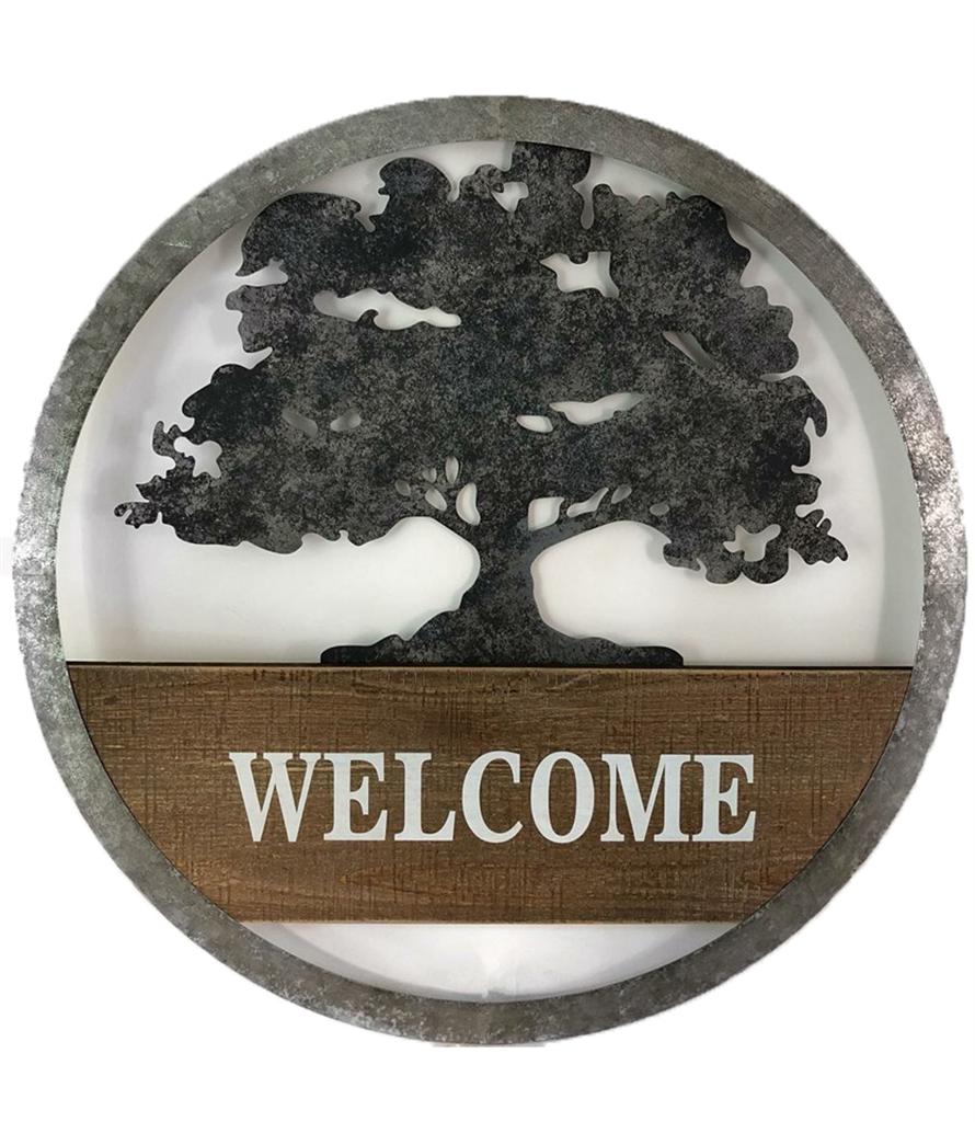 Welcome Metal Tree of Life- Round
