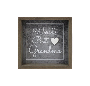 World's Best Grandma Wood Sign