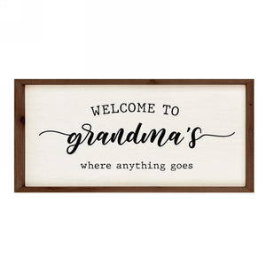 Welcome to Grandma's Sign