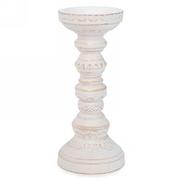 White Antique Candle Holder- Assorted Sizes