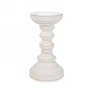 White Antique Candle Holder- Assorted Sizes