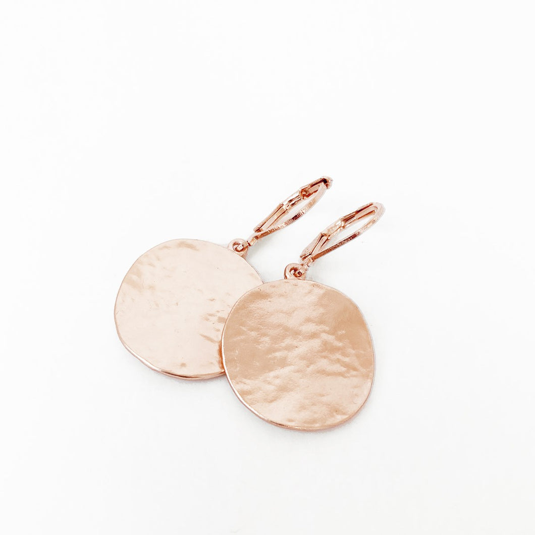 Textured Flat Disk Drop Earrings- Assorted #029