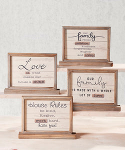 Table Top Wood Signs- Assorted