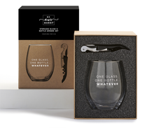 Load image into Gallery viewer, It&#39;s Our Time to Wine Stemless Wine Glass &amp; Corkscrew Set
