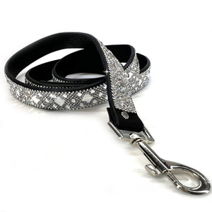 Diamonds in the Ruff Dog Leash Silver