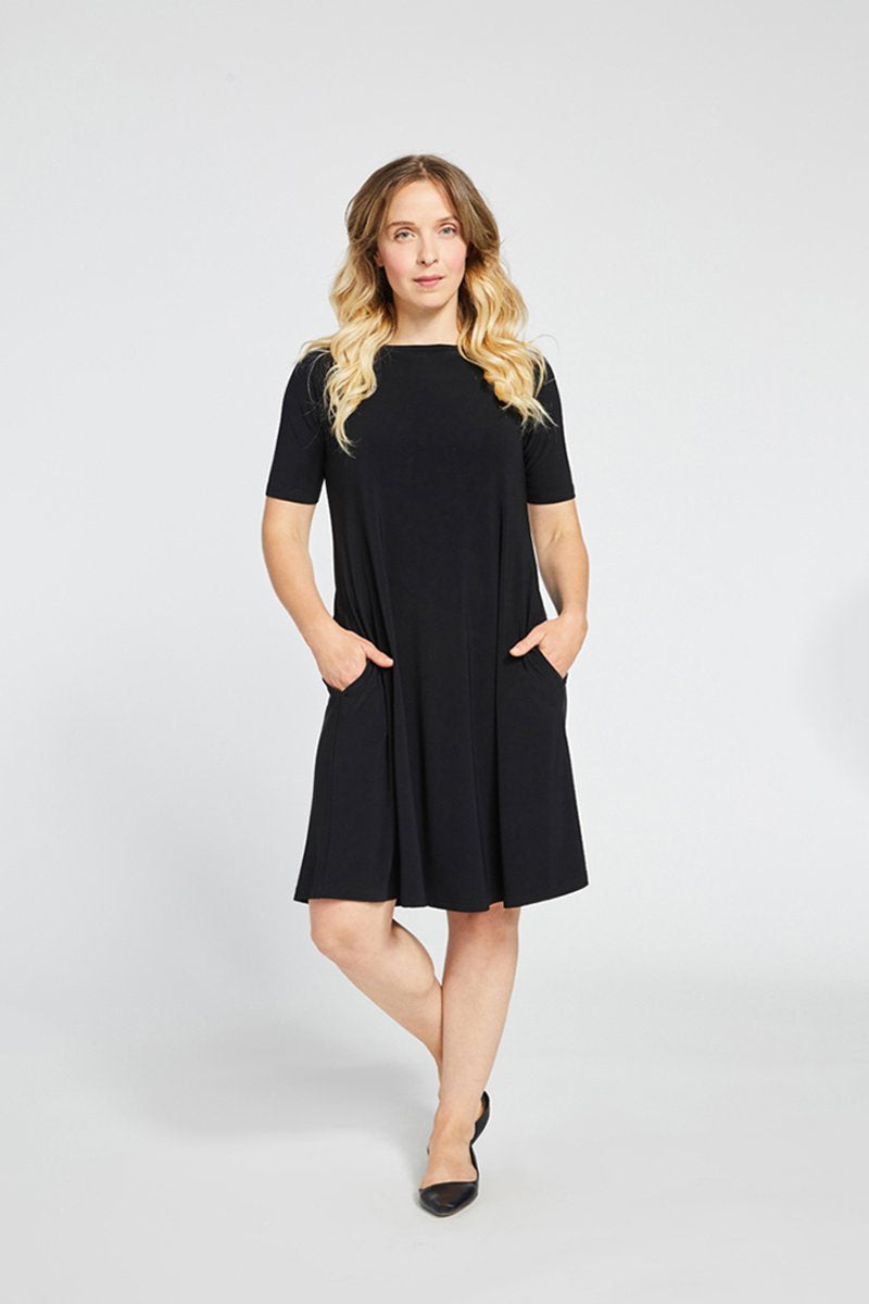 Sympli Short Sleeve Trapeze Dress