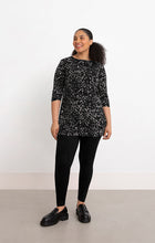 Load image into Gallery viewer, Sympli 3/4 Sleeve Nu Ideal Tunic- Animal Black
