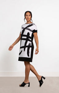 Sympli Short Sleeve Boat Neck Dress