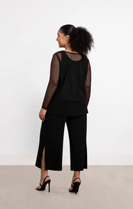 Sympli Long Sleeve Mesh Go To Cropped T